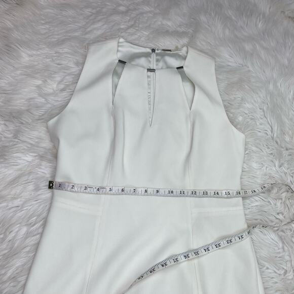 Elie Tahari Women's Jemra Cut Out Dress White Size 10  Cocktail Wedding Party - Picture 5 of 16